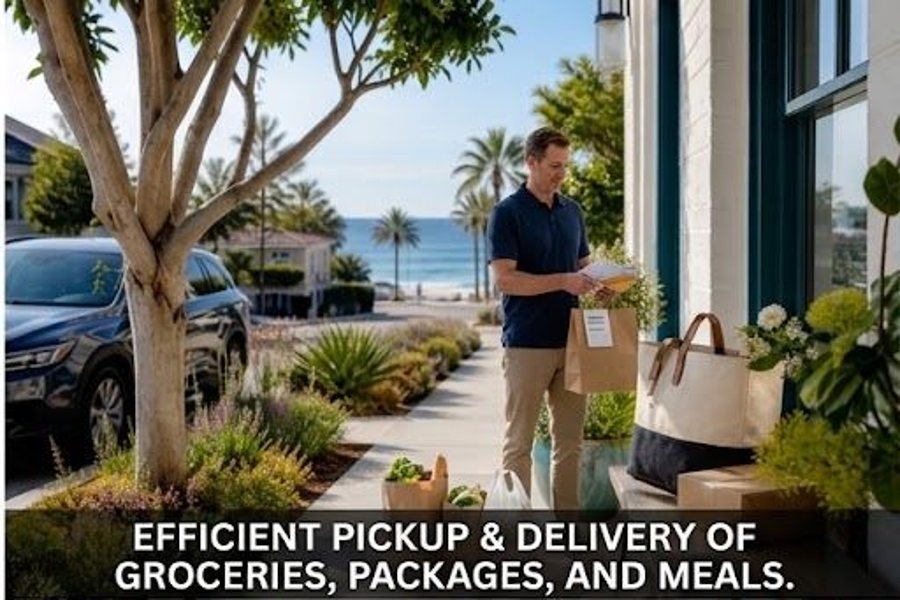 Pickup and delivery of groceries, packages, and prepared meals