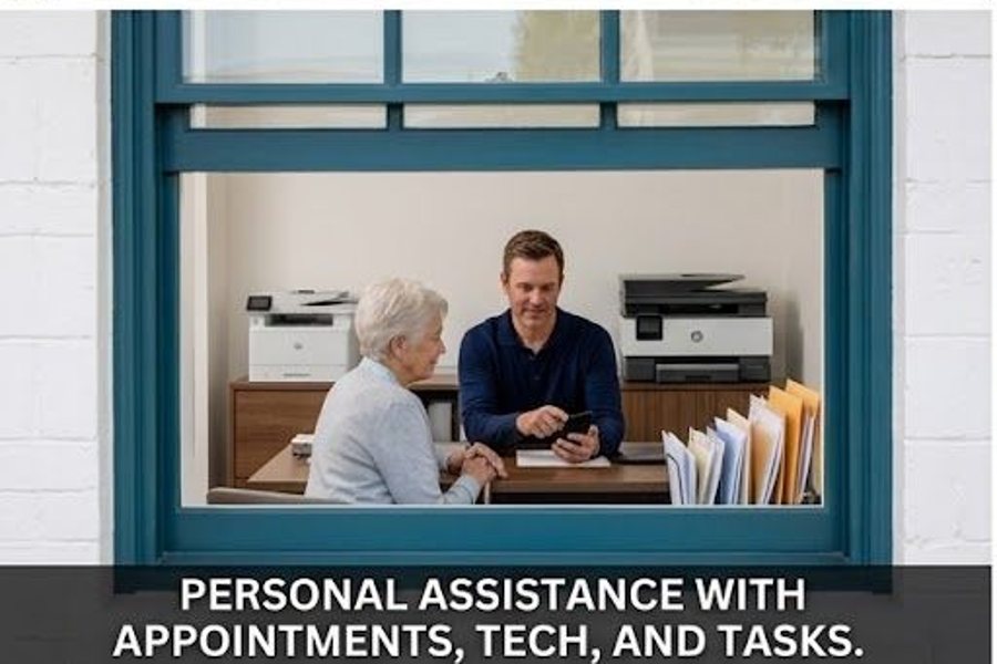 Personal assistance with scheduling, paperwork, printing, and simple technology tasks